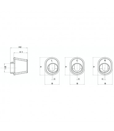 Filtro de aire carbono carburador REF FBPF50-70L-CT