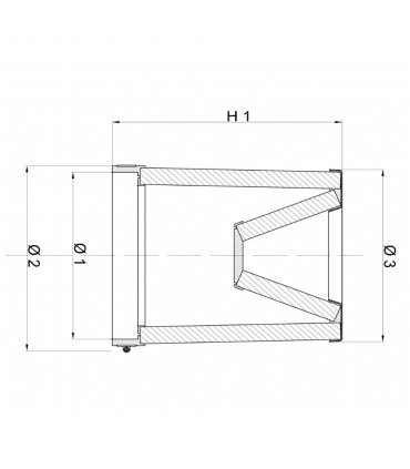 Filtro de aire cónico carbono TWIN REF FBTW130-140C