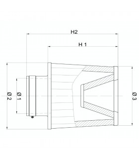 Filtro de aire cónico carbono TWIN REF FBTW85-140C