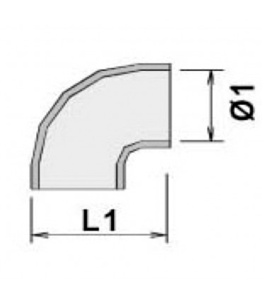 Codo conector silicona 90º