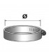 Abrazadera inoxidable para tubo flexible 153mm