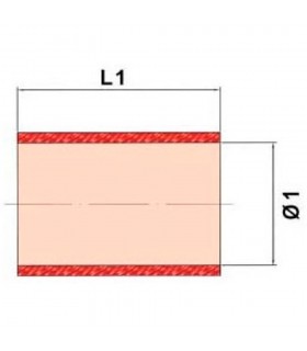Tubería silicona recta 65mm
